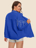 Raw Hem Fringe Detail Denim Jacket Bazaarbey