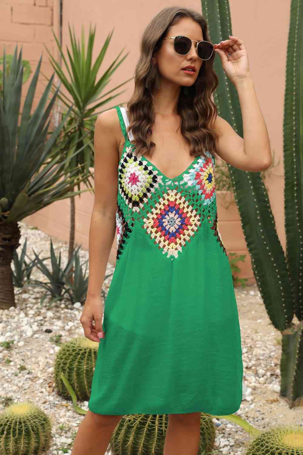  Sleeveless Embroidery Dress -BazaarBey - www.shopbazaarbey.com