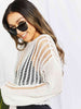 Long Sleeve Round Neck Openwork Cover-Up Trendsi