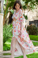 Floral Deep V Slit Maxi Dress -BazaarBey - www.shopbazaarbey.com
