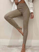 Ribbed Mid Waist Leggings Bazaarbey