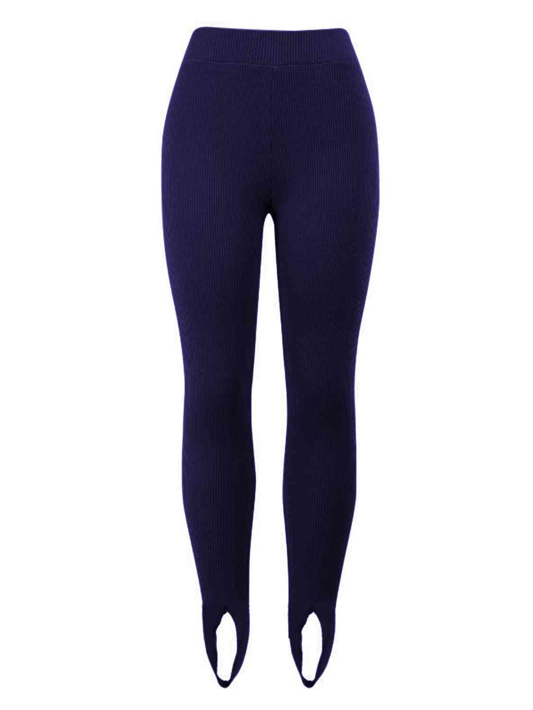 Ribbed Mid Waist Leggings Bazaarbey