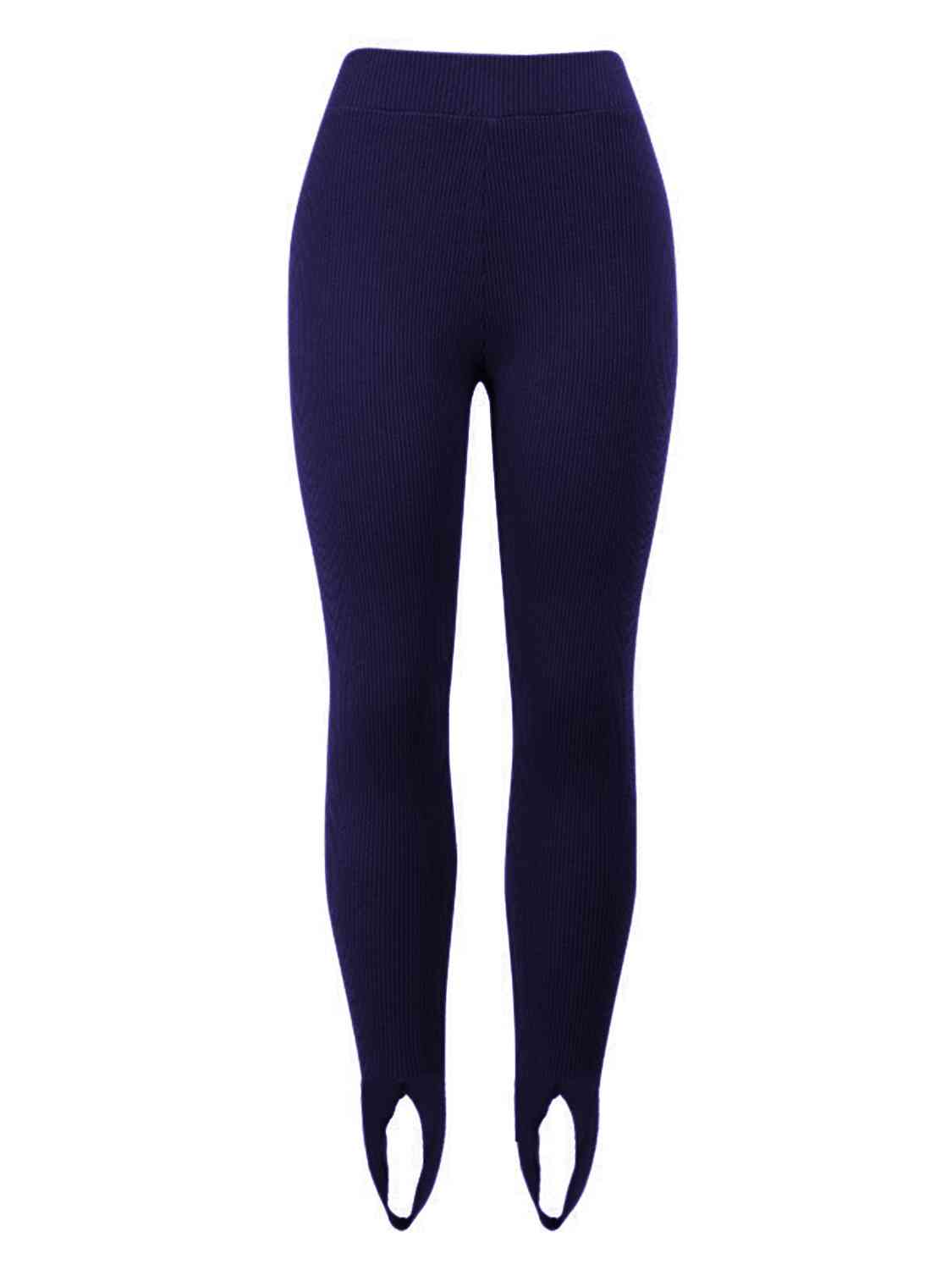 Ribbed Mid Waist Leggings Bazaarbey