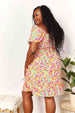  Smocked Sweetheart Neck Flounce Sleeve Mini Dress -BazaarBey - www.shopbazaarbey.com