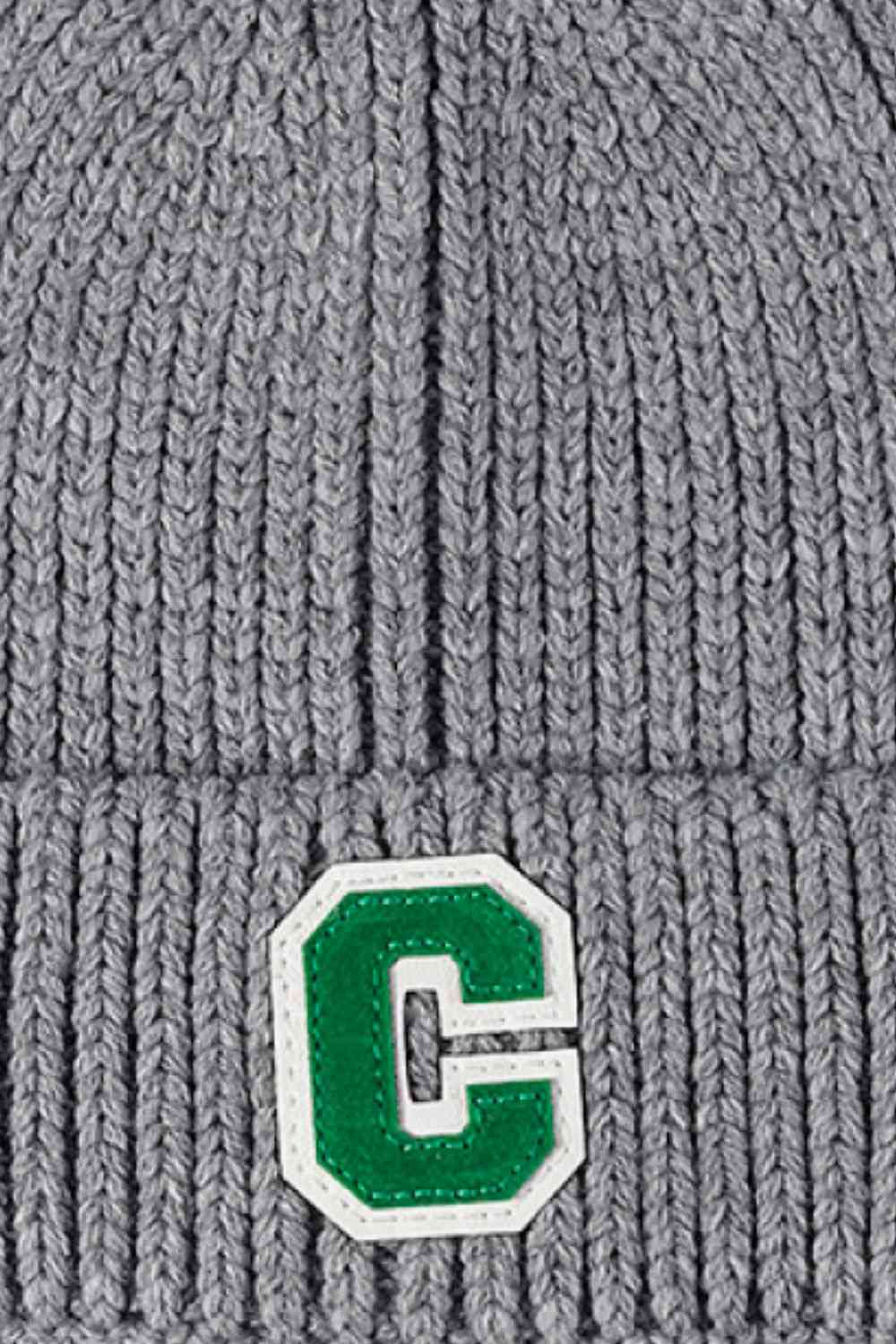 Letter C Patch Cuffed Beanie Trendsi