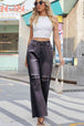 Distressed Buttoned Loose Fit Jeans Trendsi