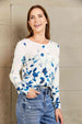 Floral Button Front Round Neck Cardigan Trendsi