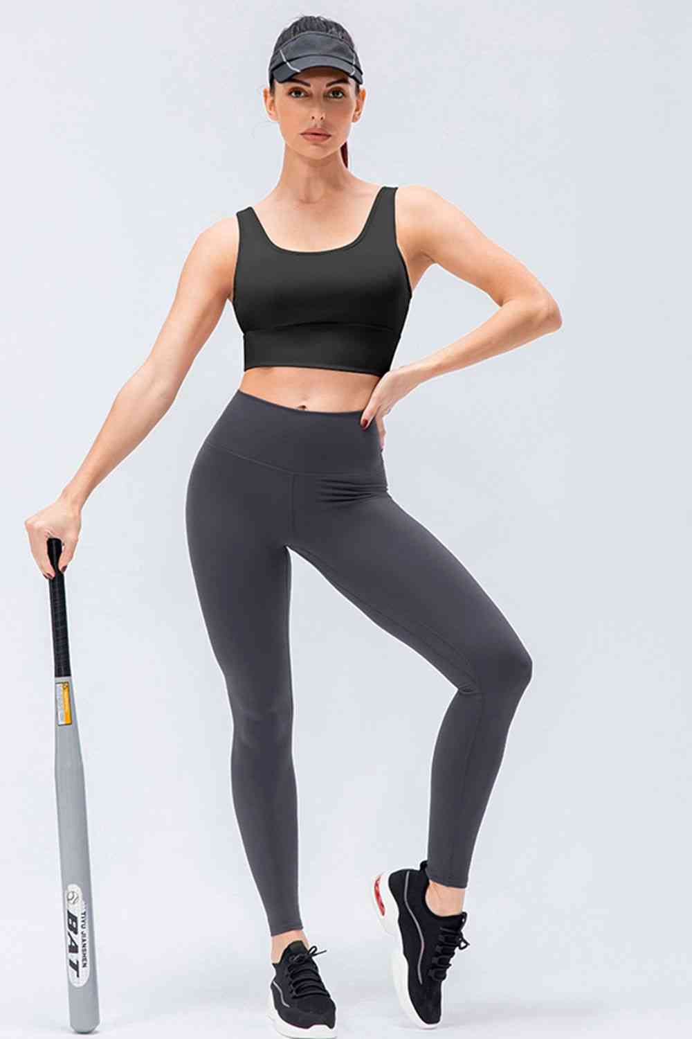 Wide Waistband Slim Fit Active Leggings Bazaarbey