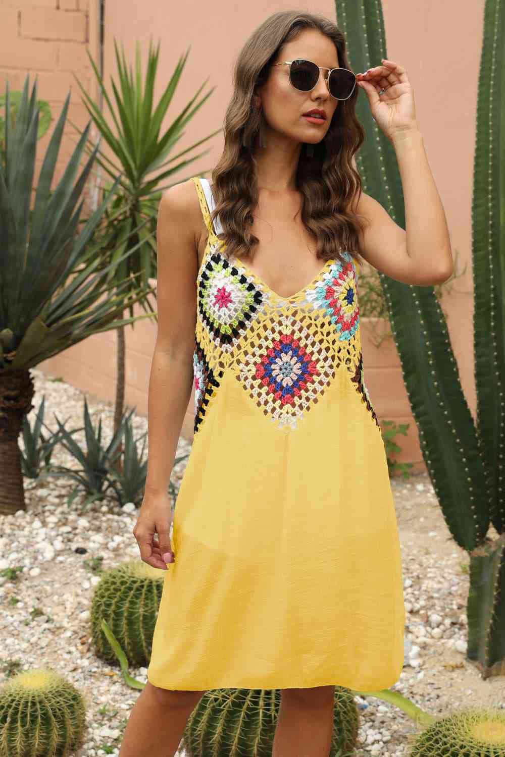  Sleeveless Embroidery Dress -BazaarBey - www.shopbazaarbey.com