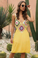  Sleeveless Embroidery Dress -BazaarBey - www.shopbazaarbey.com