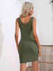 Scoop Neck Sleeveless Bodycon Dress Bazaarbey
