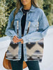 Collared Neck Dropped Shoulder Denim Jacket Bazaarbey