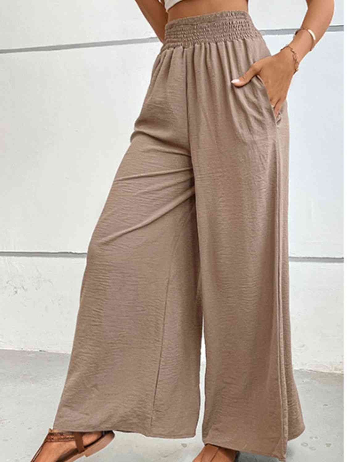Wide Waistband Relax Fit Long Pants Bazaarbey