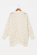  Open Front Long Sleeve Cardigan Trendsi