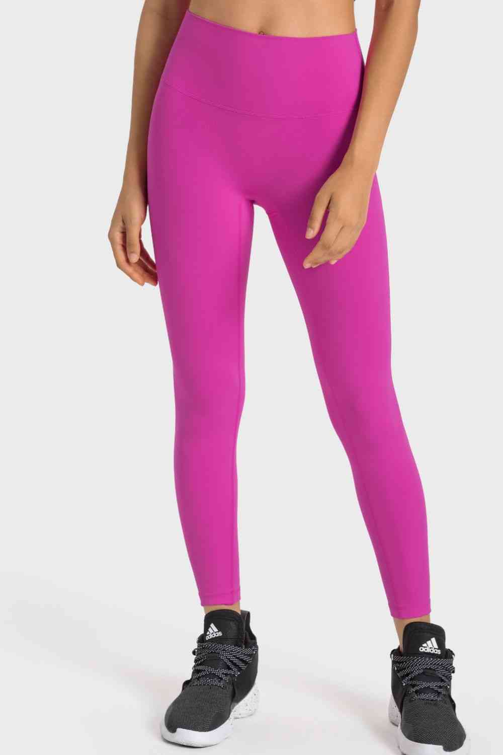 High-Rise Wide Waistband Yoga Leggings Bazaarbey
