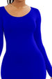 Round Neck Long Sleeve Maxi Wrap Dress -BazaarBey - www.shopbazaarbey.com