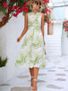 Printed Cowl Neck Sleeveless Dress -BazaarBey - www.shopbazaarbey.com