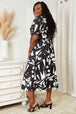  Printed  Balloon Sleeve Dress -BazaarBey - www.shopbazaarbey.com