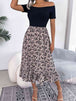 Printed Off-Shoulder Ruffle Hem Dress -BazaarBey - www.shopbazaarbey.com