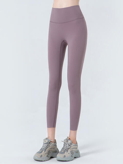 Wide Waistband Cropped Sports Leggings Bazaarbey