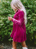 Collared Neck Buttoned Mini Dress -BazaarBey - www.shopbazaarbey.com