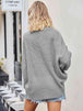 V-Neck Ribbed Dropped Shoulder Knit Top Trendsi