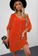 Buttoned V-Neck Dress -BazaarBey - www.shopbazaarbey.com