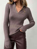 BazaarBey  Rib-Knit Top 
