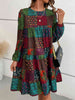  Round Neck Long Sleeve Dress -BazaarBey - www.shopbazaarbey.com