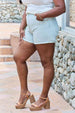 GeeGee Carissa Full Size High Waisted Denim Shorts Bazaarbey