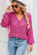 Openwork V-Neck Cardigan Bazaarbey