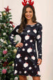 Full Size Christmas Long Sleeve Dress -BazaarBey - www.shopbazaarbey.com