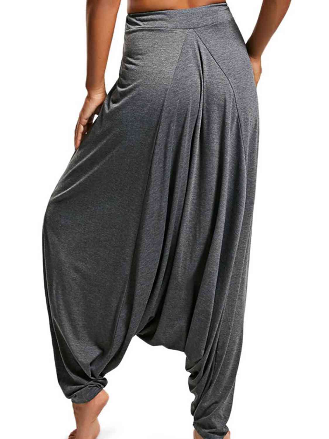Tied Mid Waist Long Harem Pants Bazaarbey
