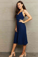 Tie Back Spaghetti Strap Pleated Dress -BazaarBey - www.shopbazaarbey.com