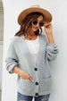 BazaarBey Waffle-Knit Dropped Shoulder Cardigan Bazaarbey
