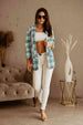 Plaid  Blazer Trendsi