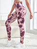 Tie-Dye Wide Waistband Active Leggings Bazaarbey