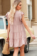 Cap Sleeve Tiered Mini Dress -BazaarBey - www.shopbazaarbey.com