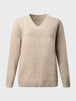 V-Neck Long Sleeve Knit Top Bazaarbey