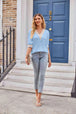 Printed  V-Neck Tee Bazaarbey