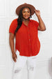  Full Size Summer Breeze Gauze Short Sleeve Shirt in Copper Bazaarbey