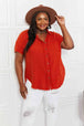  Full Size Summer Breeze Gauze Short Sleeve Shirt in Copper Bazaarbey