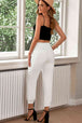 Drawstring  Waist Cropped Joggers Bazaarbey