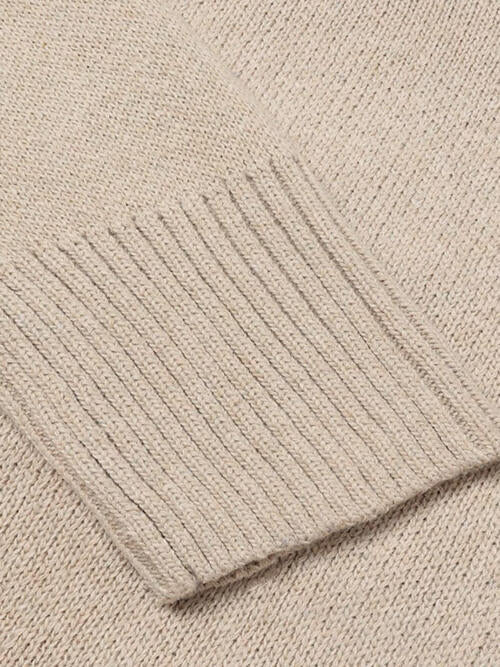 V-Neck Long Sleeve Knit Top Bazaarbey