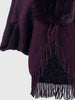 Open Front Fringe Hem Poncho Bazaarbey