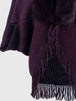 Open Front Fringe Hem Poncho Bazaarbey