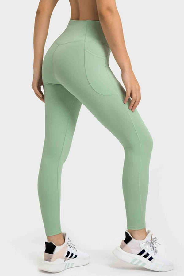 V-Waist Yoga Leggings with Pockets Bazaarbey