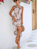 Printed Cowl Neck Sleeveless Dress -BazaarBey - www.shopbazaarbey.com