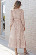 Printed Tie Front Ruffle Hem Dress Bazaarbey