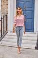 Printed  V-Neck Tee Bazaarbey